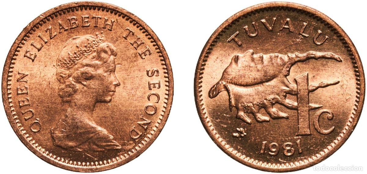 Material numism&aacute;tico: Tuvalu Constitutional Monarchy 1981 1 Cent - Elizabeth II (2nd portrait) Bronze (97% Copper, 0.5% T