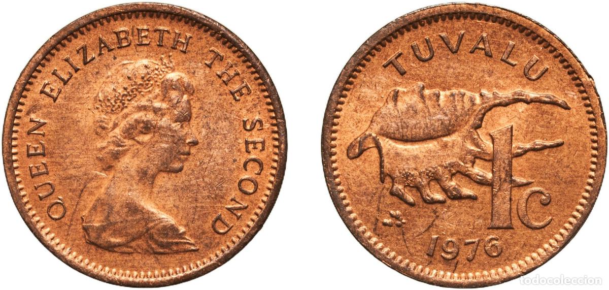 Material numism&aacute;tico: Tuvalu Constitutional Monarchy 1976 1 Cent - Elizabeth II (2nd portrait) Bronze (97% Copper, 0.5% T