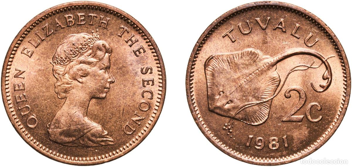 Material numism&aacute;tico: Tuvalu Constitutional Monarchy 1981 2 Cents - Elizabeth II (2nd portrait) Bronze (97% Copper, 0.5%
