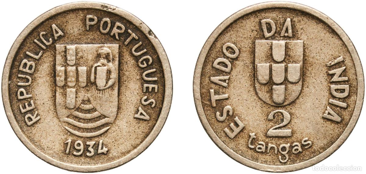 Material numism&aacute;tico: India Republic 1934 2 Tangas - Republic (Lisboa mint) Copper-nickel Lisbon Mint (150000) 3g XF KM