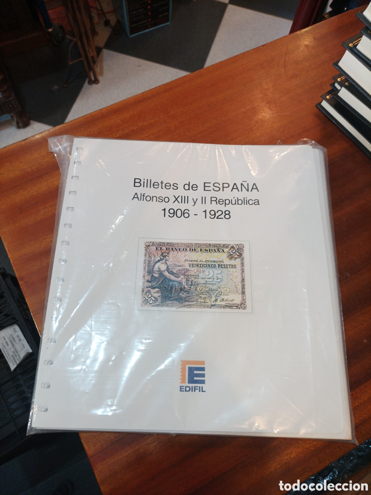 Material numism&aacute;tico: HOJAS PARA COLOCAR BILLETES DE ESPA&Ntilde;A: ALFONSO XIII Y II REP&Uacute;BLICA 1906-1928 .EDIFIL