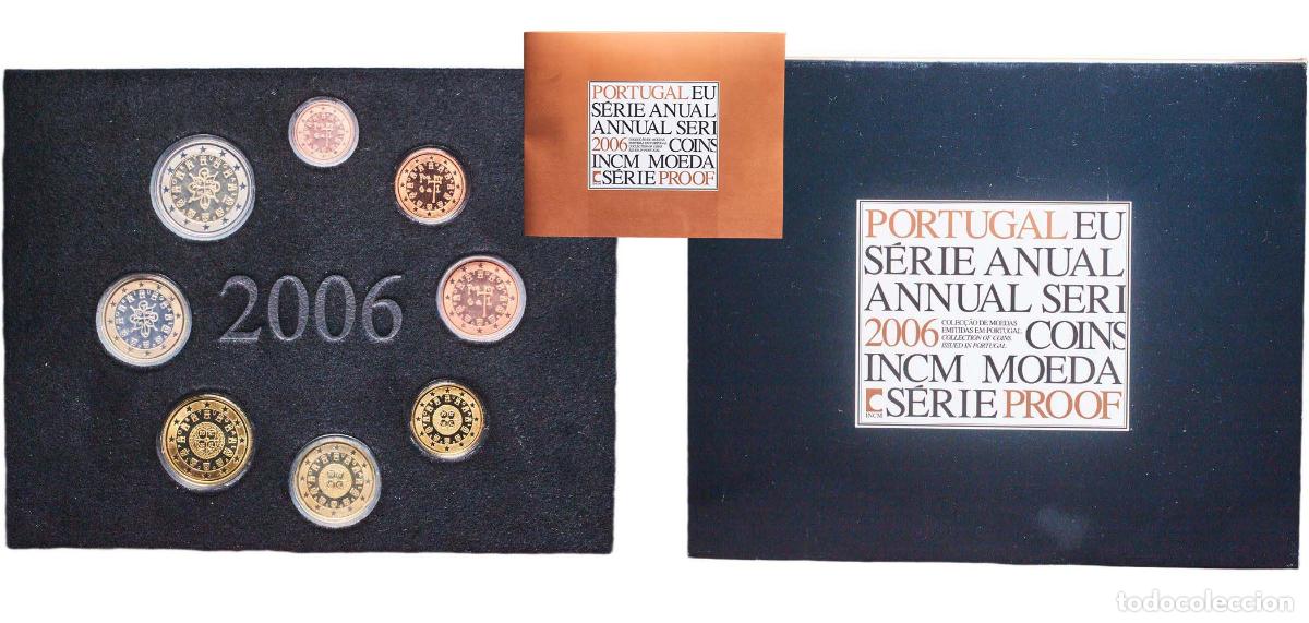 Material numism&aacute;tico: Portugal Third Republic 2006 Proof Euro set with 8 coins (1st map) Bimetallic: nickel brass clad ni