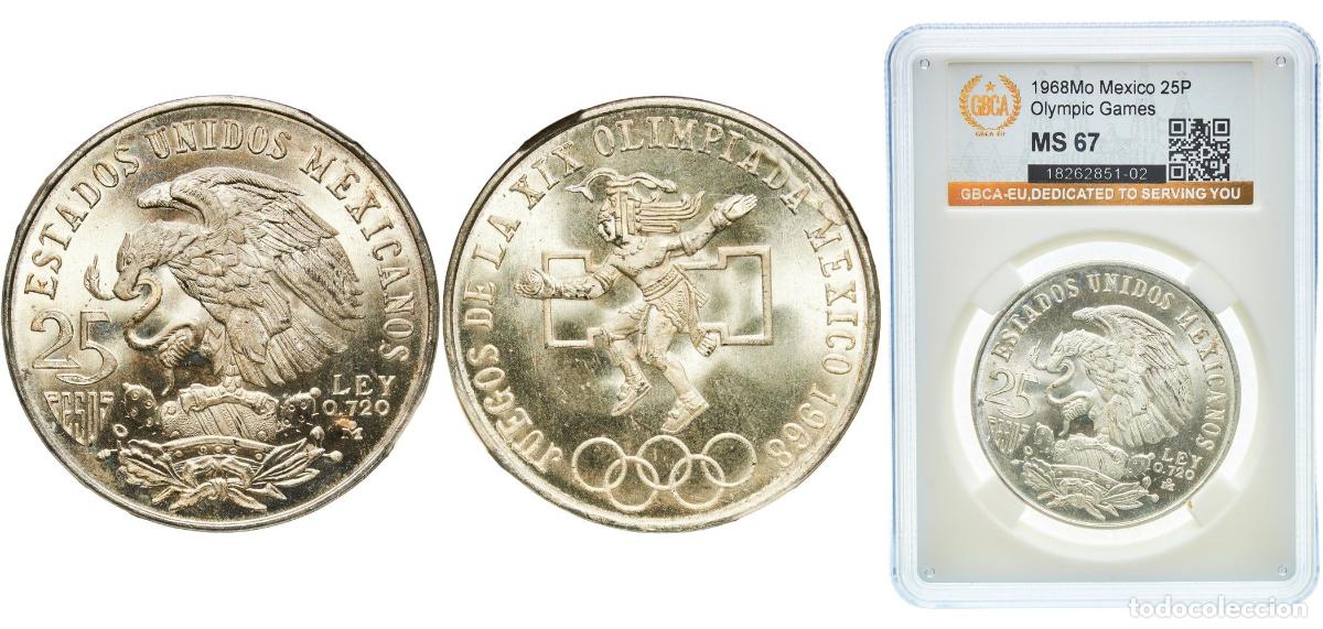 Material numism&aacute;tico: Mexico United Mexican States 1968 Mo 25 Pesos (Olympic Games) Silver (.720) (Copper .280) Mexican M
