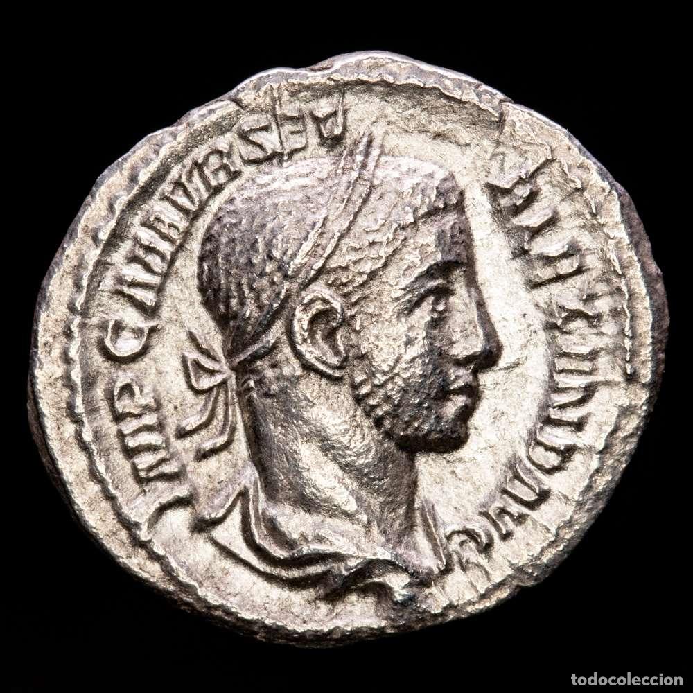 Material numism&aacute;tico: Alejandro Severo. Denario. (2,83 g.). Roma. 227 d.C.. (Spink 7899 var) (S. 325) (RIC. 70). MBC+.