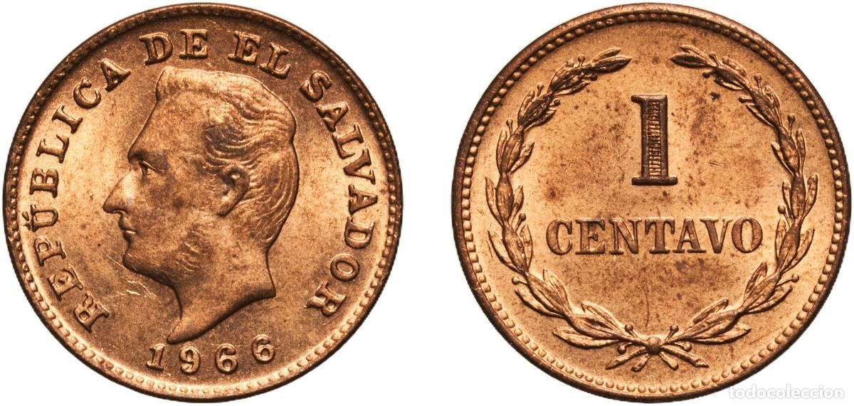 Material numism&aacute;tico: El Salvador Republic 1966 1 Centavo Brass (95% Copper, 5% Zinc) Royal Mint (Tower Hill) (5000000) 2