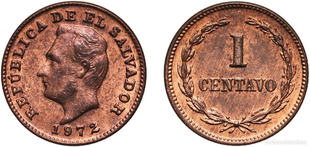 Material numism&aacute;tico: El Salvador Republic 1972 1 Centavo Brass (95% Copper, 5% Zinc) San Francisco Mint (20000000) 2.5g