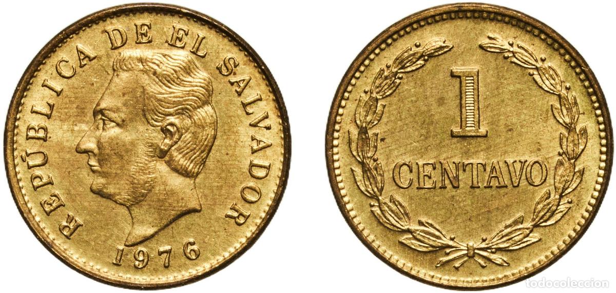 Material numism&aacute;tico: El Salvador Republic 1976 1 Centavo Brass (70% Copper, 30% Zinc) Royal Canadian Mint (20000000) 1.5