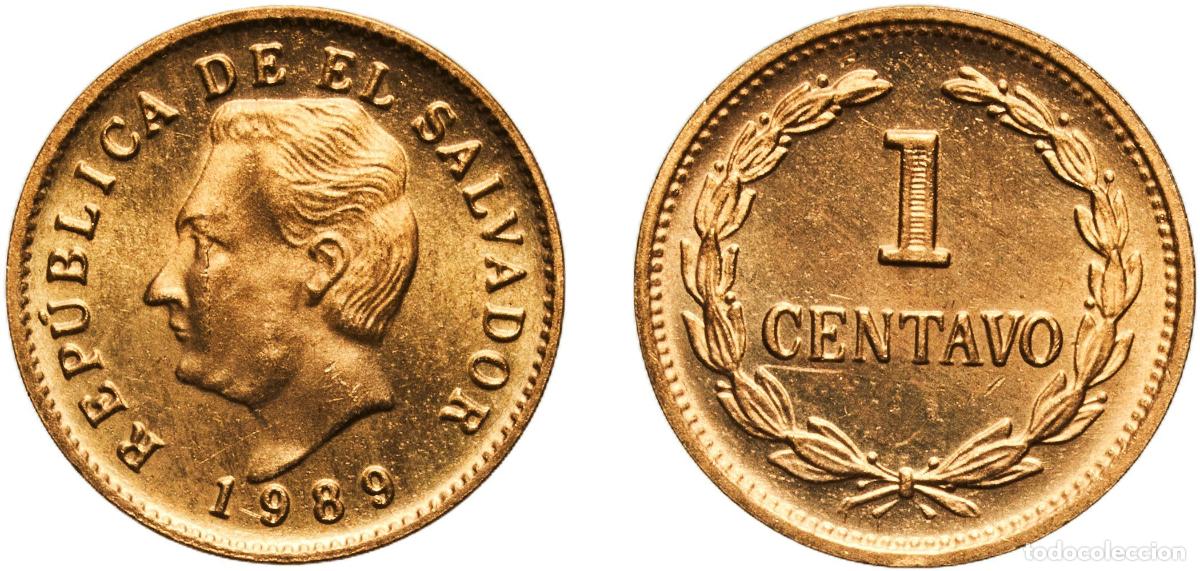Material numism&aacute;tico: El Salvador Republic 1989 1 Centavo Brass clad steel VDM Metals / Vereinigte Deutsche Metallwerke M