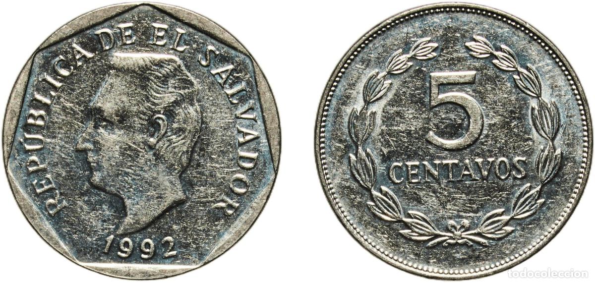 Material numism&aacute;tico: El Salvador Republic 1992 5 Centavos Nickel clad steel Sherritt Mint 2.03g UNC KM 154b Sch&ouml;n 44a