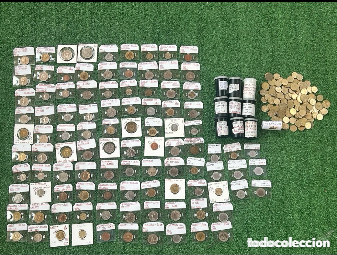 Material numism&aacute;tico: Lote monedas del mundo colecci&oacute;n heredada +150 piezas variados pa&iacute;ses 2KG