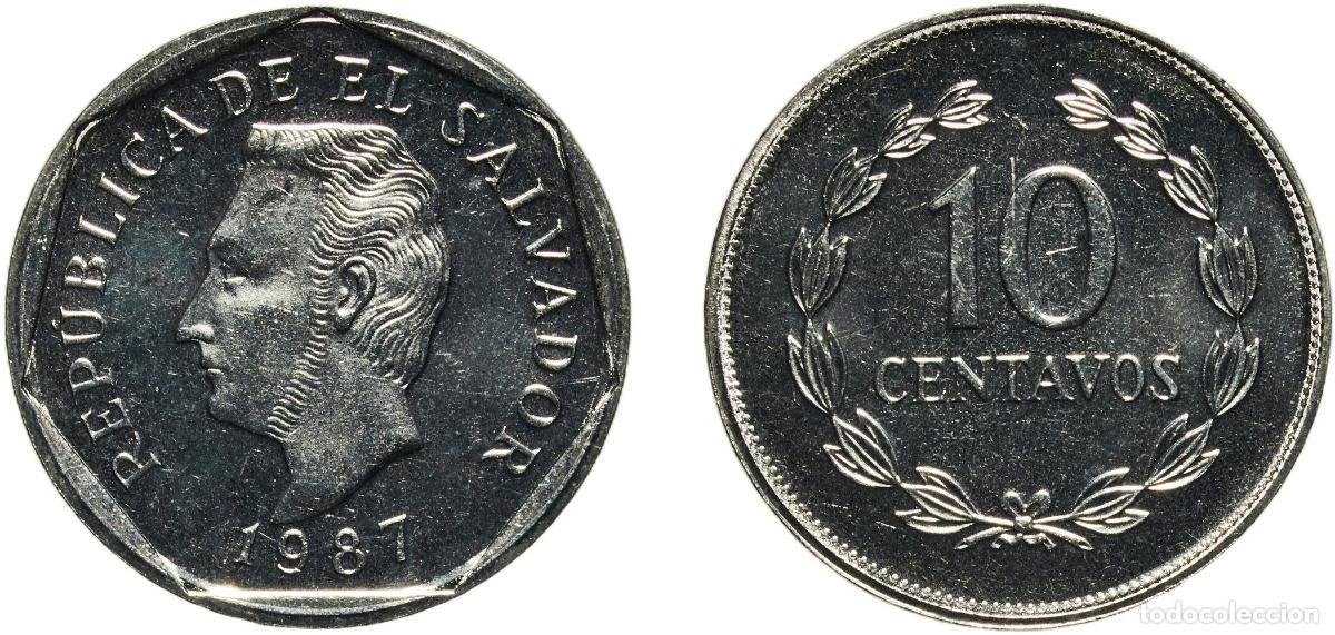 Material numism&aacute;tico: El Salvador Republic 1987 10 Centavos Stainless steel VDM Metals / Vereinigte Deutsche Metallwerke