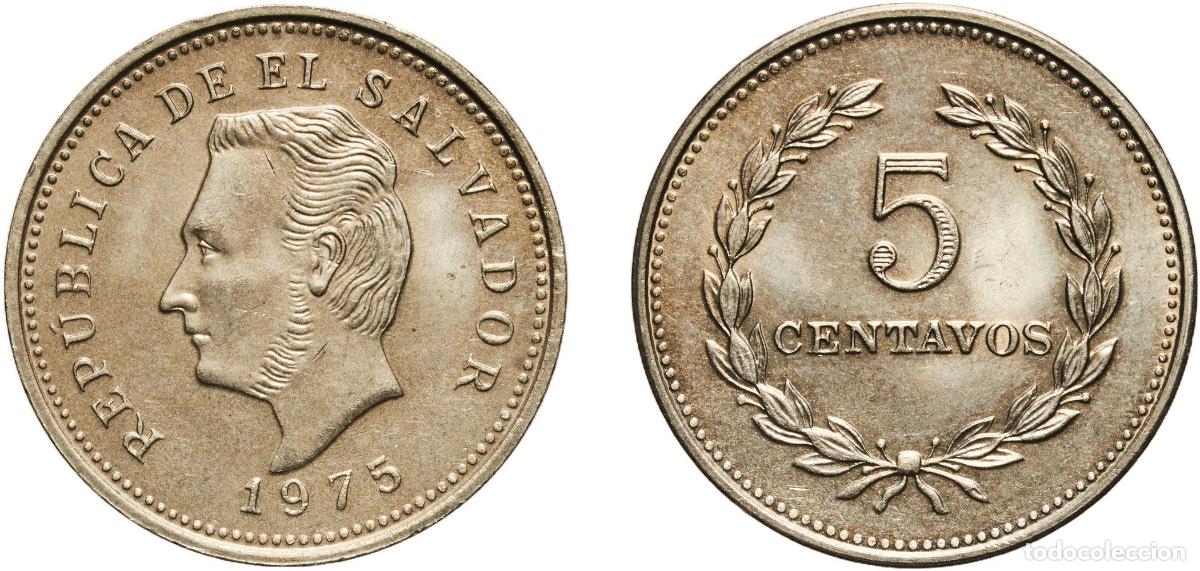 Material numism&aacute;tico: El Salvador Republic 1975 5 Centavos Copper-nickel clad steel (Cladding: 75% Copper, 25% Nickel) Ro