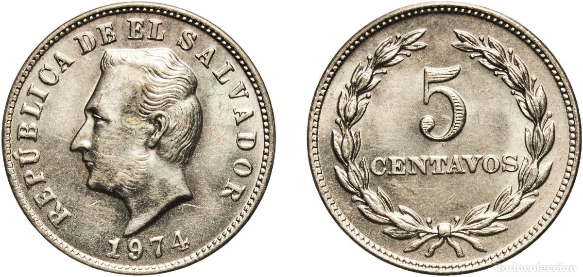 Material numism&aacute;tico: El Salvador Republic 1974 5 Centavos Copper-nickel (75% Copper, 25% Nickel) Sherritt Mint (10002000