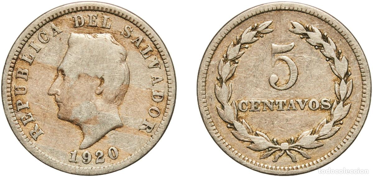Material numism&aacute;tico: El Salvador Republic 1920 5 Centavos Copper-nickel (75% Copper, 25% Nickel) Philadelphia Mint (2000