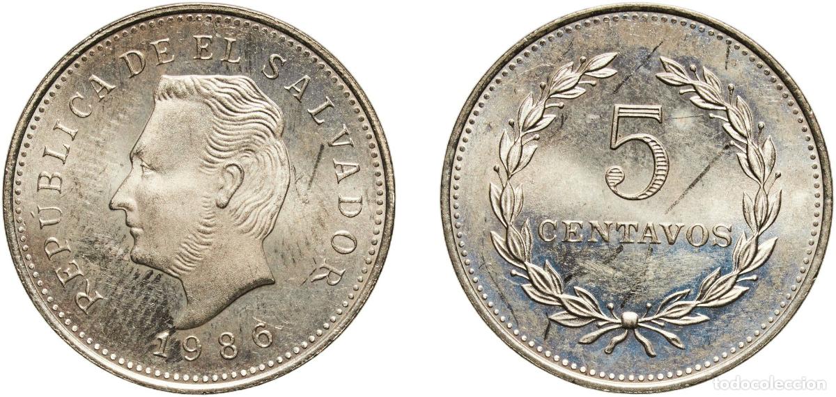 Material numism&aacute;tico: El Salvador Republic 1986 5 Centavos Copper-nickel clad steel (Cladding: 75% Copper, 25% Nickel) Ut