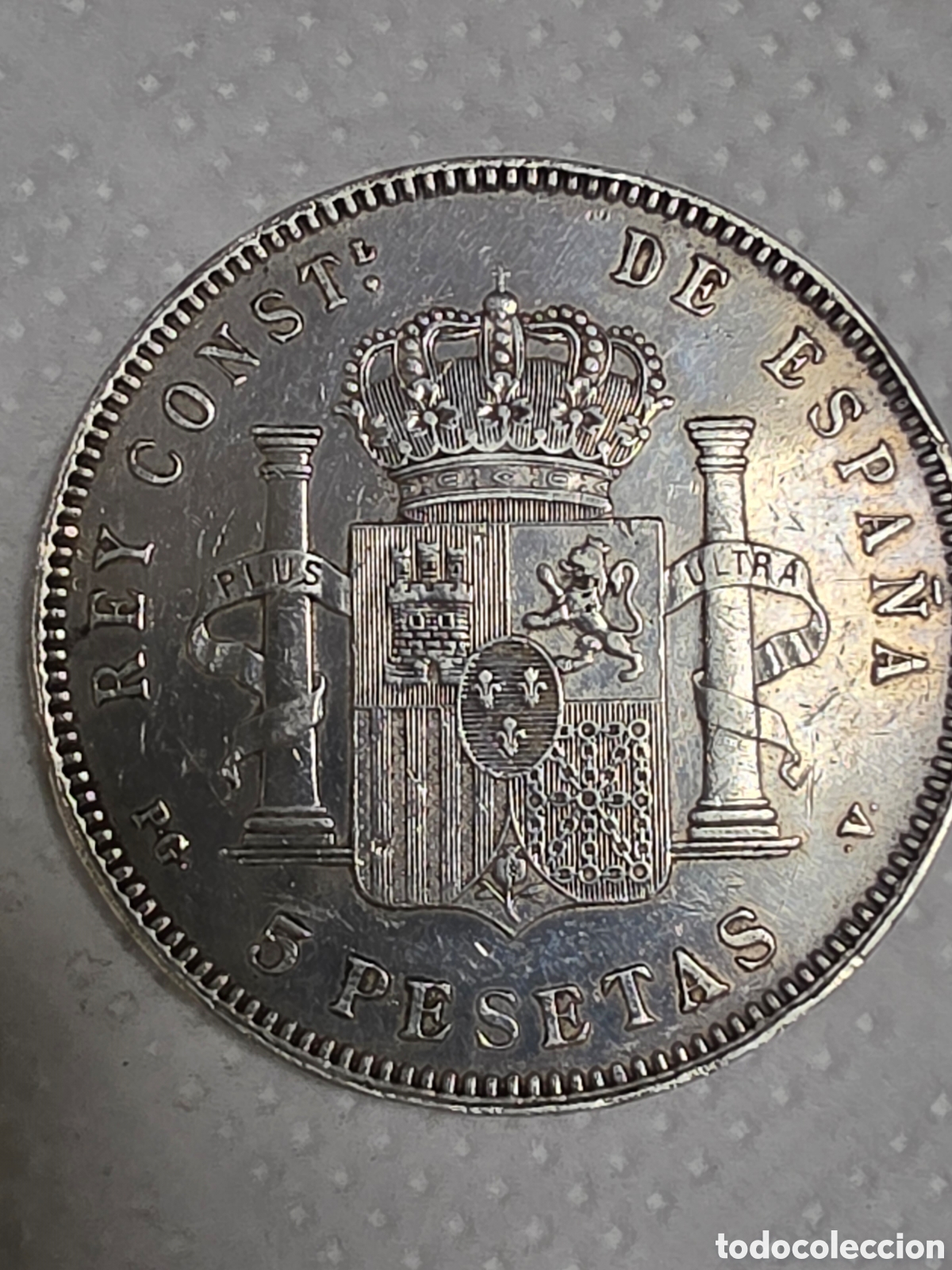 Material numism&aacute;tico: Moneda de plata de alfonso XIII a&ntilde;o 1896 estrellas 18-96
