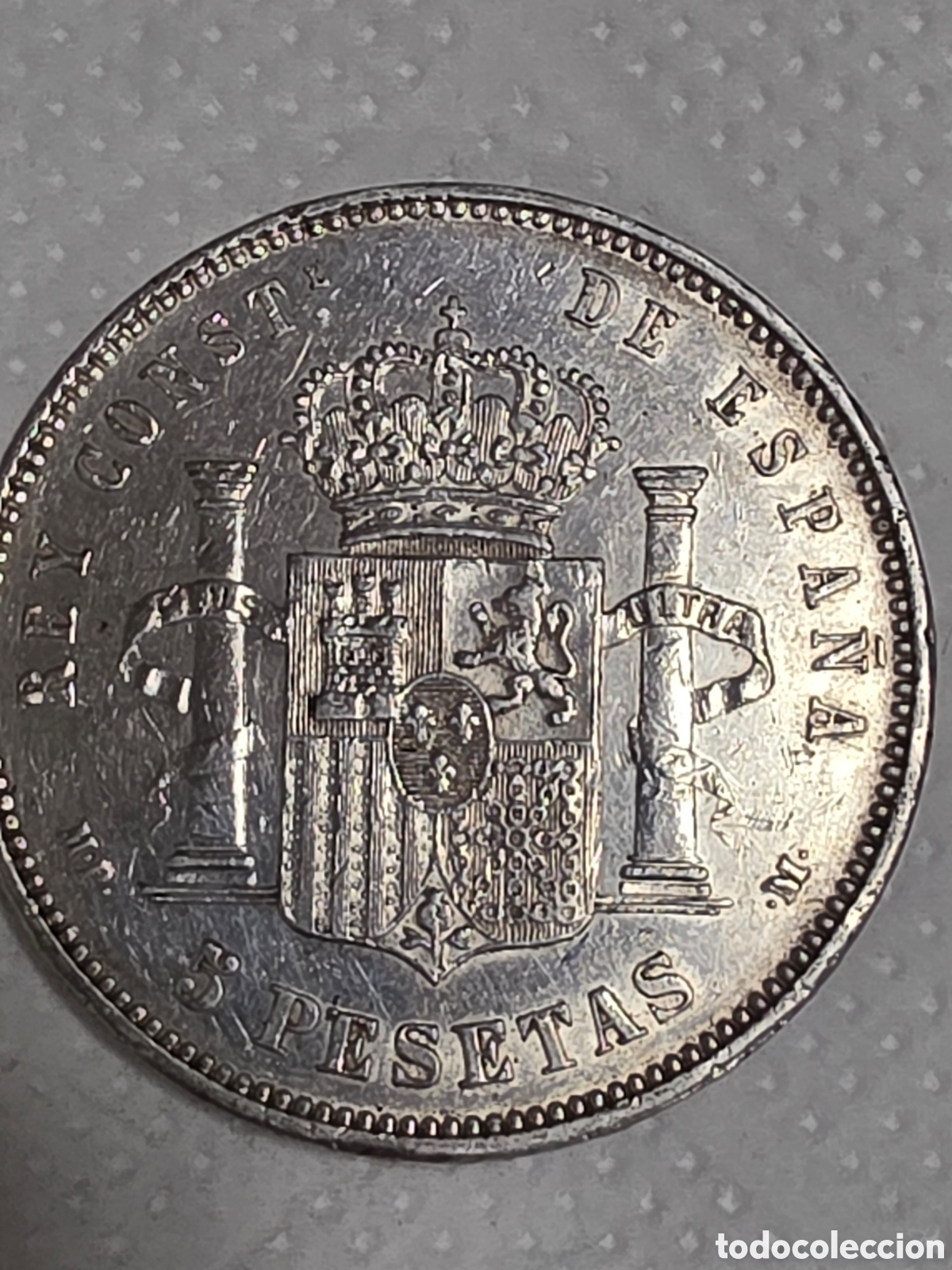Material numism&aacute;tico: Moneda de plata de alfonso XIII a&ntilde;o 1888 estrellas 18-88