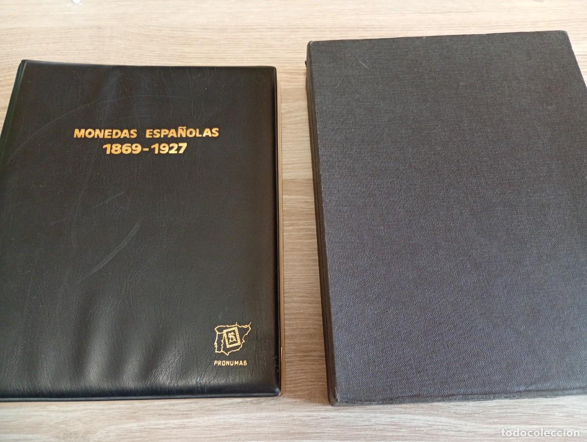 Material numism&aacute;tico: ALBUM PRONUMAS CON ESTUCHE Y 11 HOJAS CON SEPARADORES 1869-1927