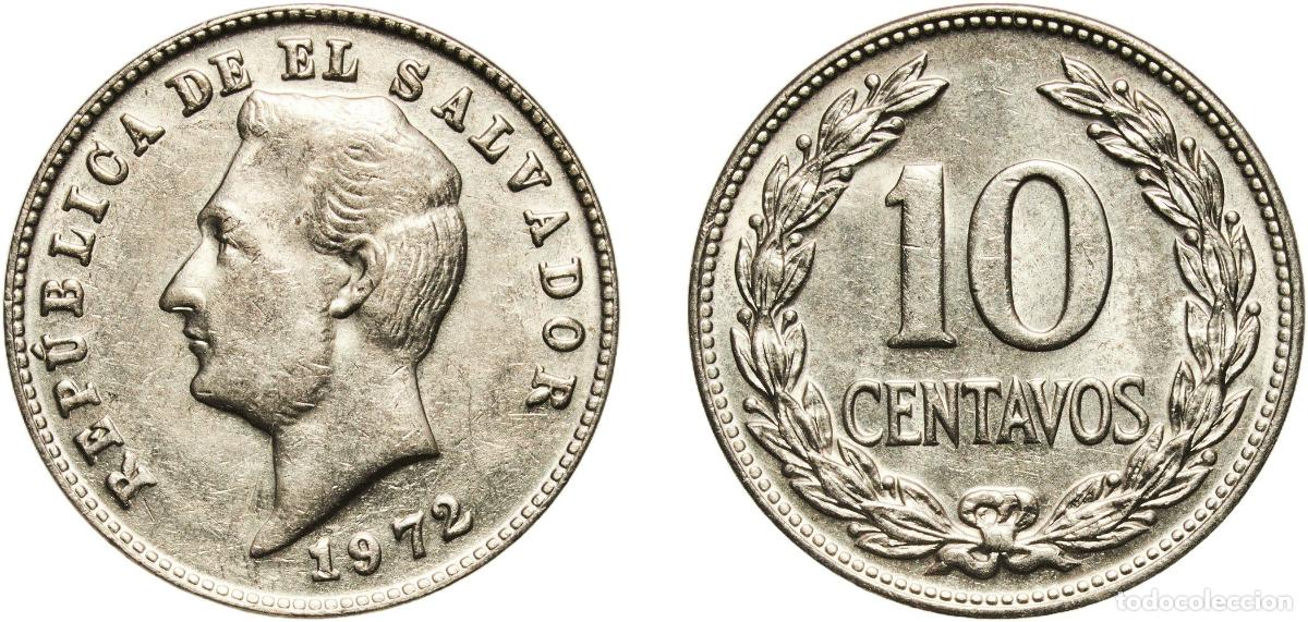 Material numism&aacute;tico: El Salvador Republic 1972 10 Centavos Copper-nickel (75% Copper, 25% Nickel) San Francisco Mint (70