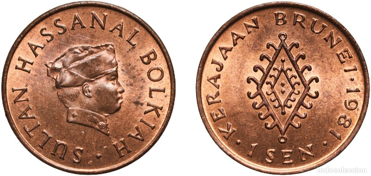 Material numism&aacute;tico: Brunei Darussalam 1981 1 Sen - Hassanal Bolkiah (1st portrait; w/o numeral 'I' in title) Bronze (97
