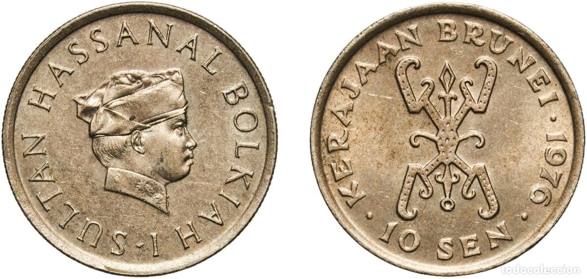 Material numism&aacute;tico: Brunei Darussalam 1976 10 Sen - Hassanal Bolkiah (1st portrait) Copper-nickel Royal Mint (920000) 2
