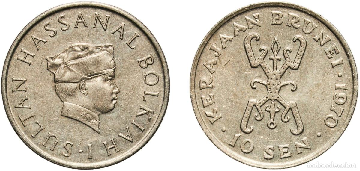 Material numism&aacute;tico: Brunei Darussalam 1970 10 Sen - Hassanal Bolkiah (1st portrait) Copper-nickel Royal Mint (1360000)