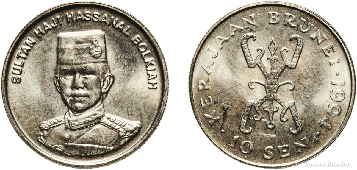 Material numism&aacute;tico: Brunei Darussalam 1994 10 Sen - Hassanal Bolkiah (2nd portrait) Copper-nickel Singapore Mint (22000