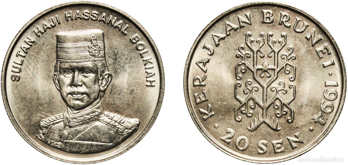 Material numism&aacute;tico: Brunei Darussalam 1994 20 Sen - Hassanal Bolkiah (2nd portrait) Copper-nickel Singapore Mint (20000