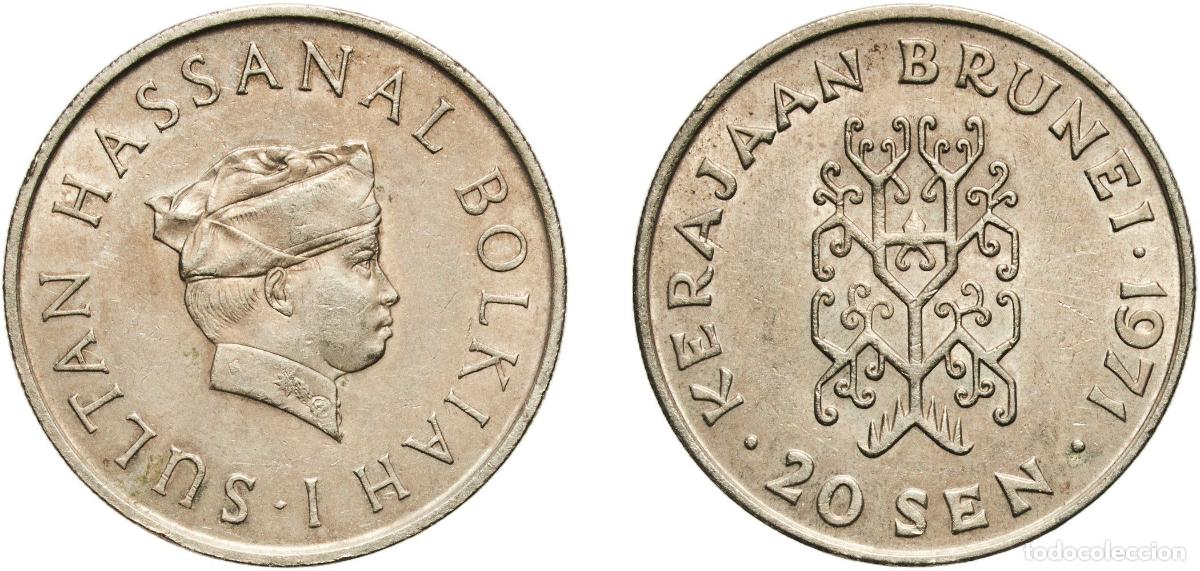 Material numism&aacute;tico: Brunei Darussalam 1971 20 Sen - Hassanal Bolkiah (1st portrait) Copper-nickel Royal Mint (450000) 5