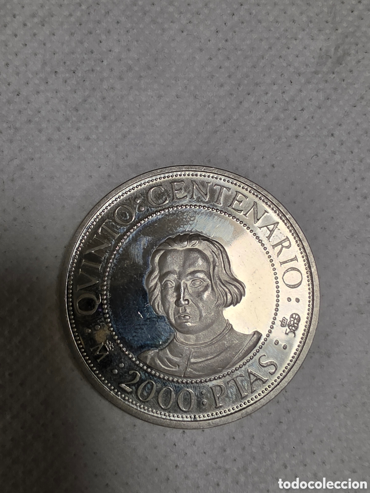 Material numism&aacute;tico: Moneda de plata de 2.000 pesetas