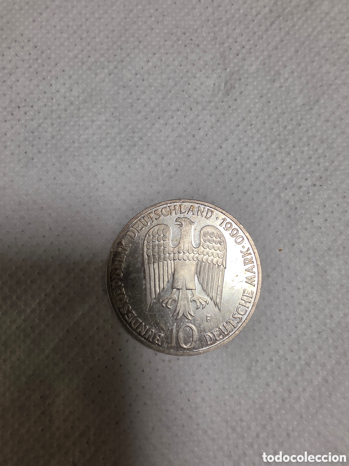Material numism&aacute;tico: Moneda de 10 marcos alemanes. De plata