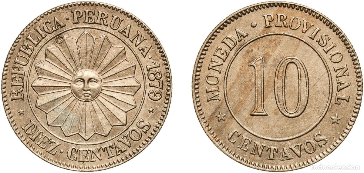Material numism&aacute;tico: Peru Republic 1879 10 Centavos Copper-nickel Royal Mint of Belgium (3005000) 5.05g UNC KM 198