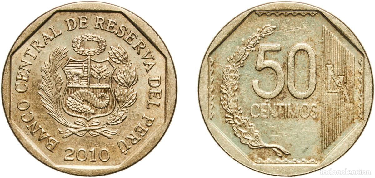 Material numism&aacute;tico: Peru Republic 2010 LIMA 50 C&eacute;ntimos (Without braille) Nickel brass (Copper-nickel-zinc) Lima Mint (