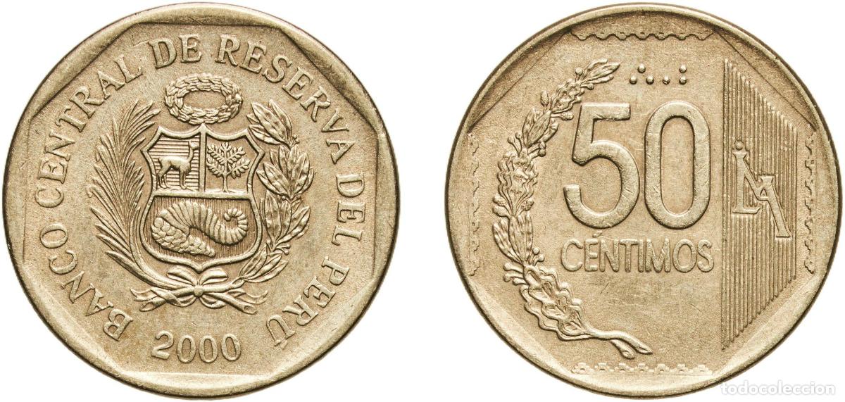 Material numism&aacute;tico: Peru Republic 2000 LIMA 50 C&eacute;ntimos (With braille) Nickel brass (Copper-nickel-zinc) Lima Mint (800