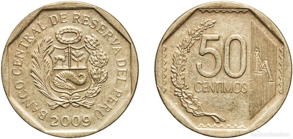 Material numism&aacute;tico: Peru Republic 2009 LIMA 50 C&eacute;ntimos (Without braille) Nickel brass (Copper-nickel-zinc) Lima Mint (