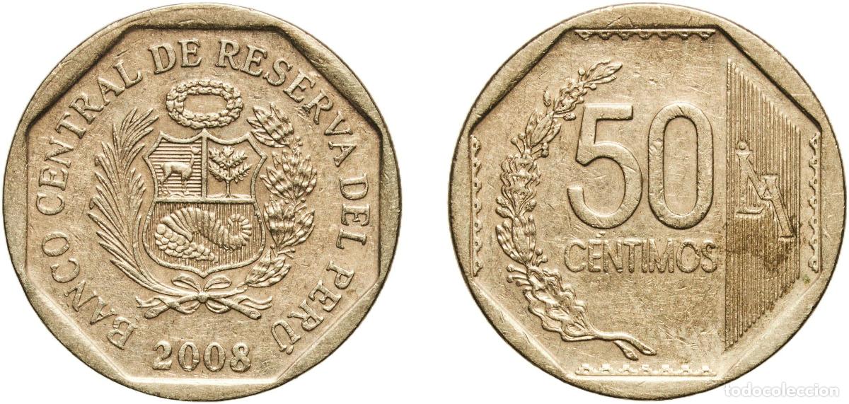 Material numism&aacute;tico: Peru Republic 2008 LIMA 50 C&eacute;ntimos (Without braille) Nickel brass (Copper-nickel-zinc) Lima Mint (