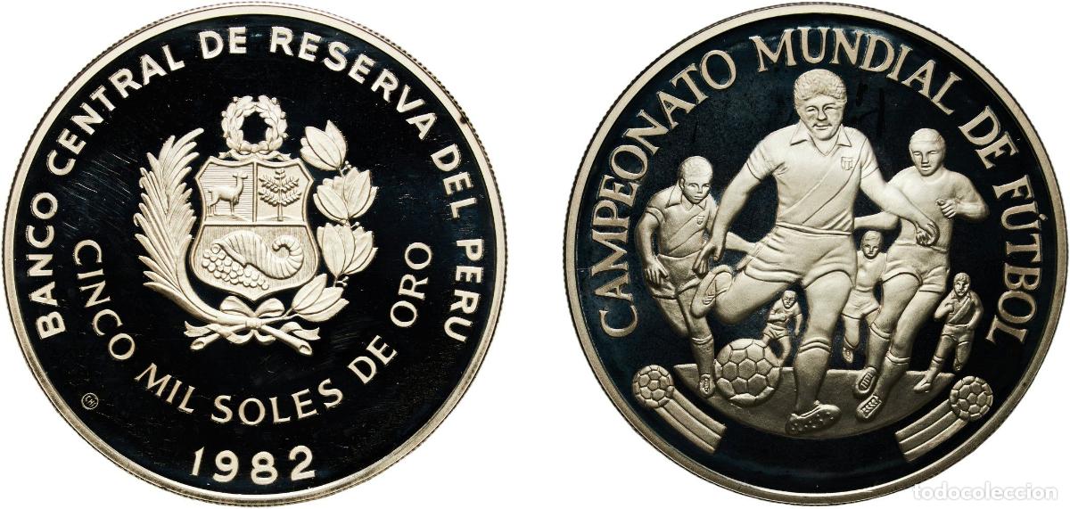 Material numism&aacute;tico: Peru Republic 1982 5000 Soles de Oro (World championship football) Silver (.925) (8250) 23.38g PF