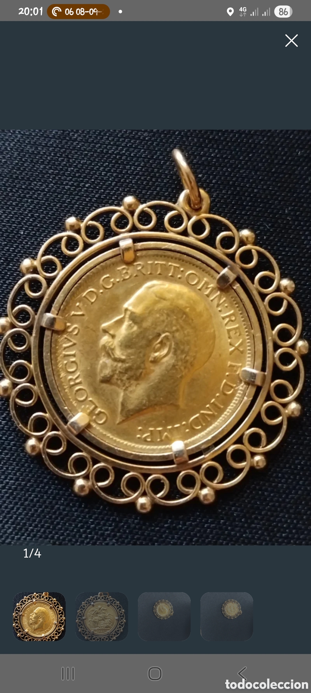 Material numism&aacute;tico: Colgante porta monedas - Foto 5