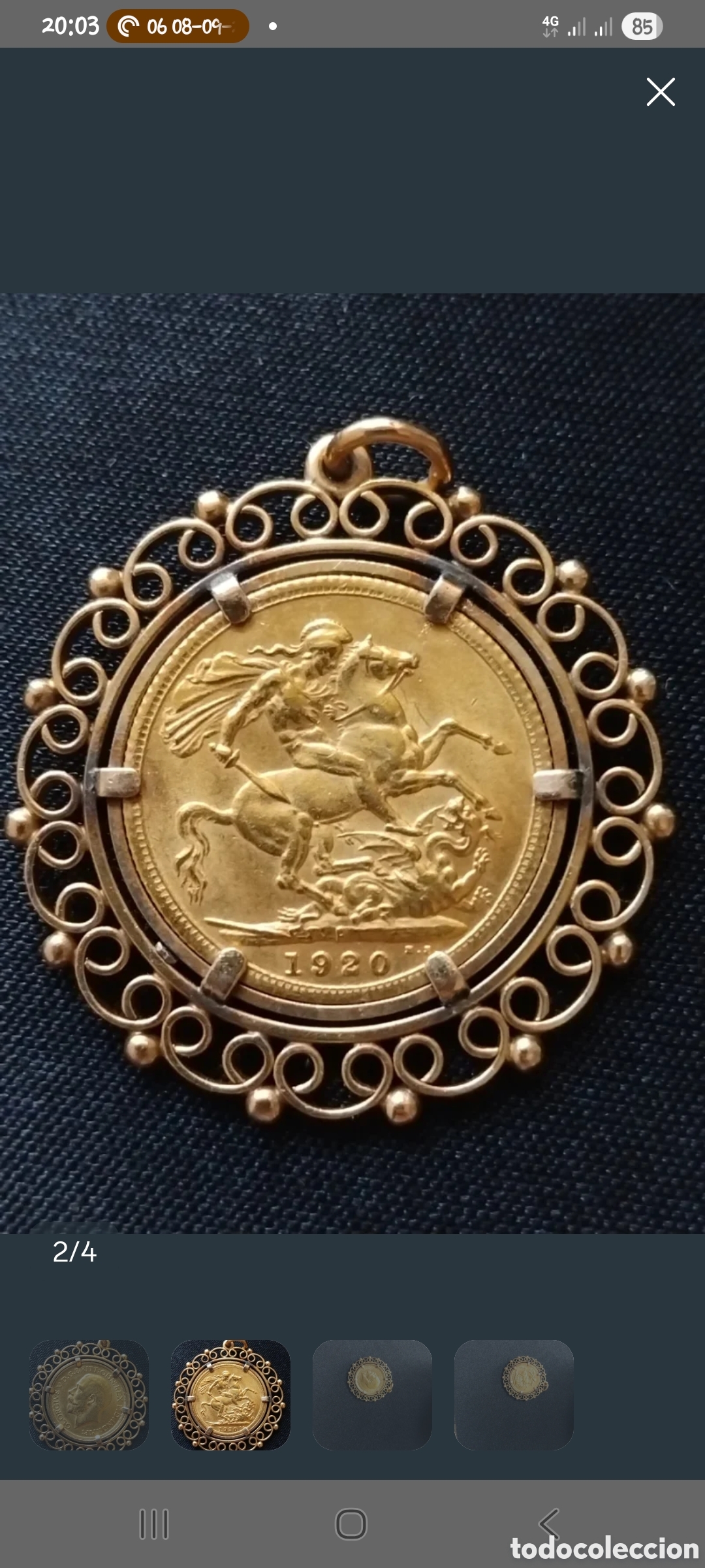 Material numism&aacute;tico: Colgante porta monedas - Foto 6