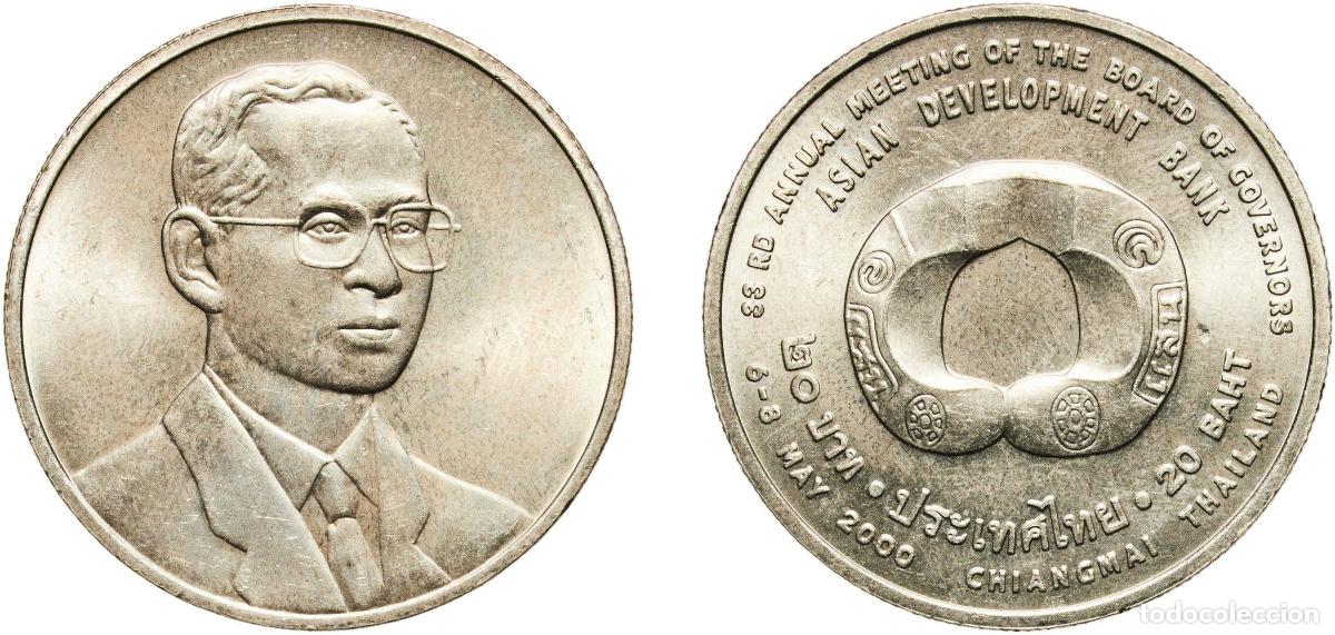 Material numism&aacute;tico: Thailand Kingdom ND (2000) 20 Baht - Rama IX (Asian Development Bank) Copper-nickel (75% Copper / 2