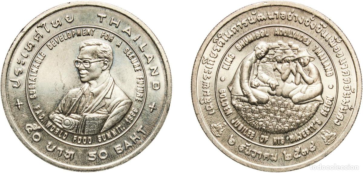 Material numism&aacute;tico: Thailand Kingdom 2538 (1995) 50 Baht - Rama IX (FAO Agricola Medal) Copper-nickel (238900) 20.96g U