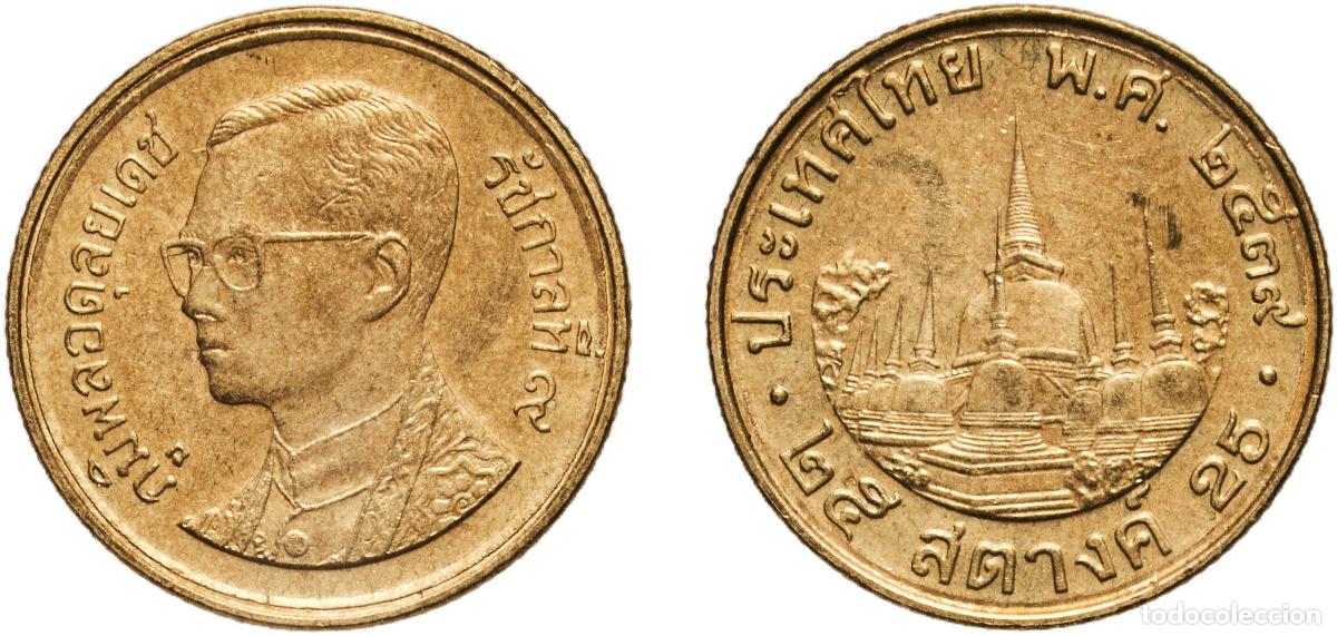 Material numism&aacute;tico: Thailand Kingdom 2539 (1996) 25 Satang - Rama IX Aluminium bronze (92% Copper, 6% Aluminium, 2% Nic