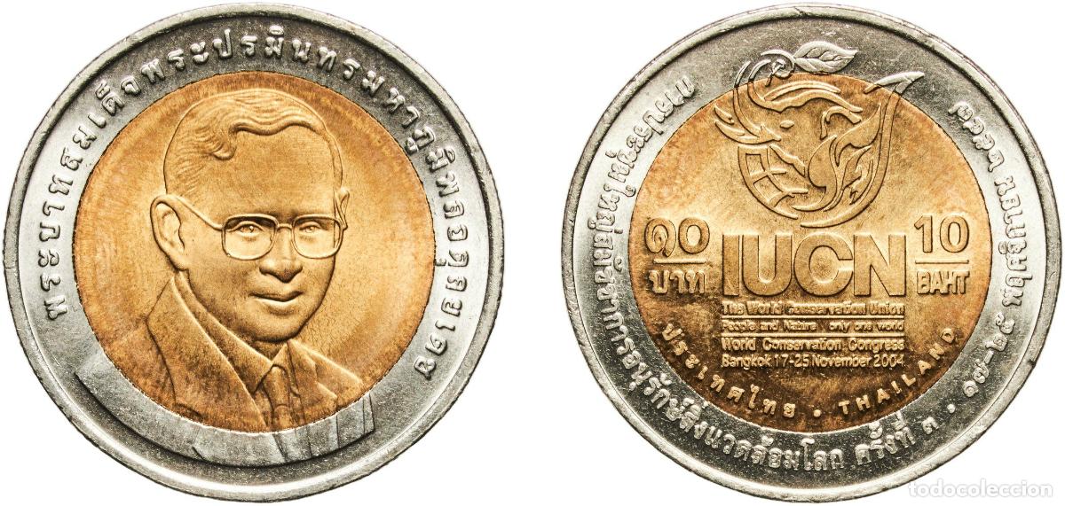 Material numism&aacute;tico: Thailand Kingdom 2547 (2004) 10 Baht - Rama IX (IUCN World Conservation Congress) Bimetallic: alumi