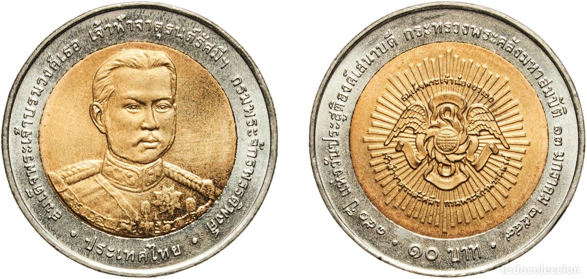 Material numism&aacute;tico: Thailand Kingdom 2549 (2006) 10 Baht - Rama IX (Prince Jaturon Ratsamee) Bimetallic: aluminium bron