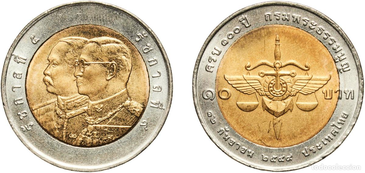 Material numism&aacute;tico: Thailand Kingdom 2549 (2006) 10 Baht - Rama IX (Department of Judge Advocate General) Bimetallic: a