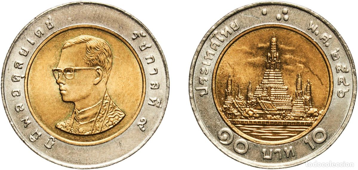 Material numism&aacute;tico: Thailand Kingdom 2546 (2003) 10 Baht - Rama IX Bimetallic: aluminium bronze centre in copper-nickel