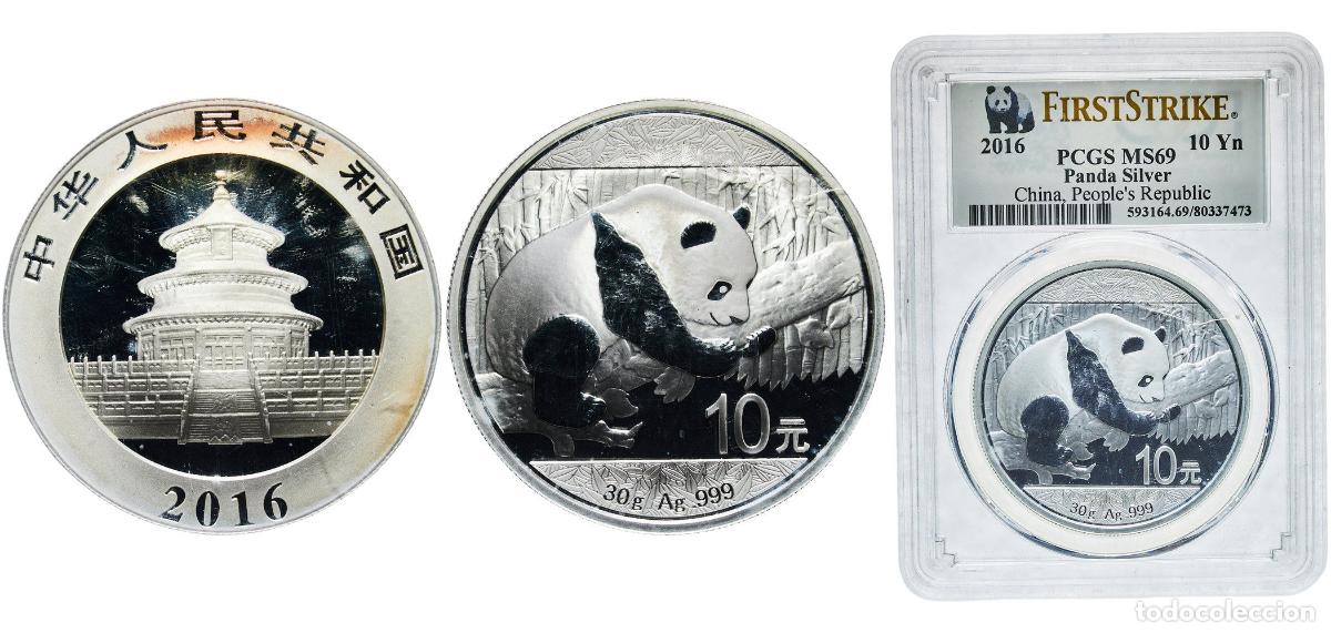 Material numism&aacute;tico: China People's Republic 2016 10 Yuan (Panda) Silver (.999) (8000000) 30g PCGS MS 69 KM 2269
