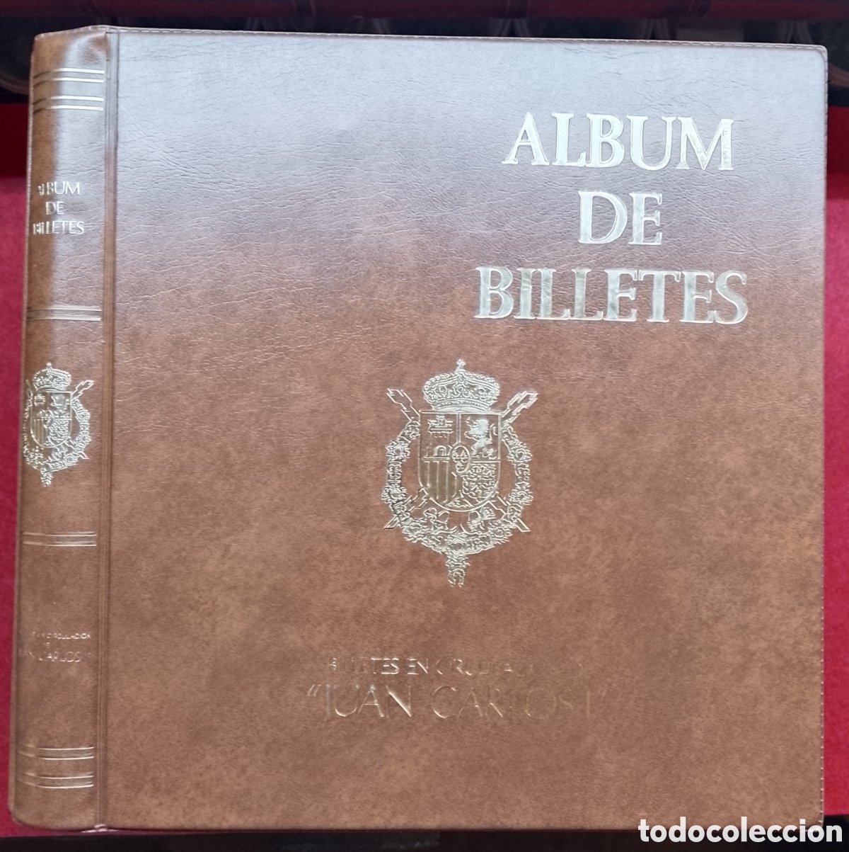 Material numism&aacute;tico: Album de lujo para billetes de Juan Carlos I