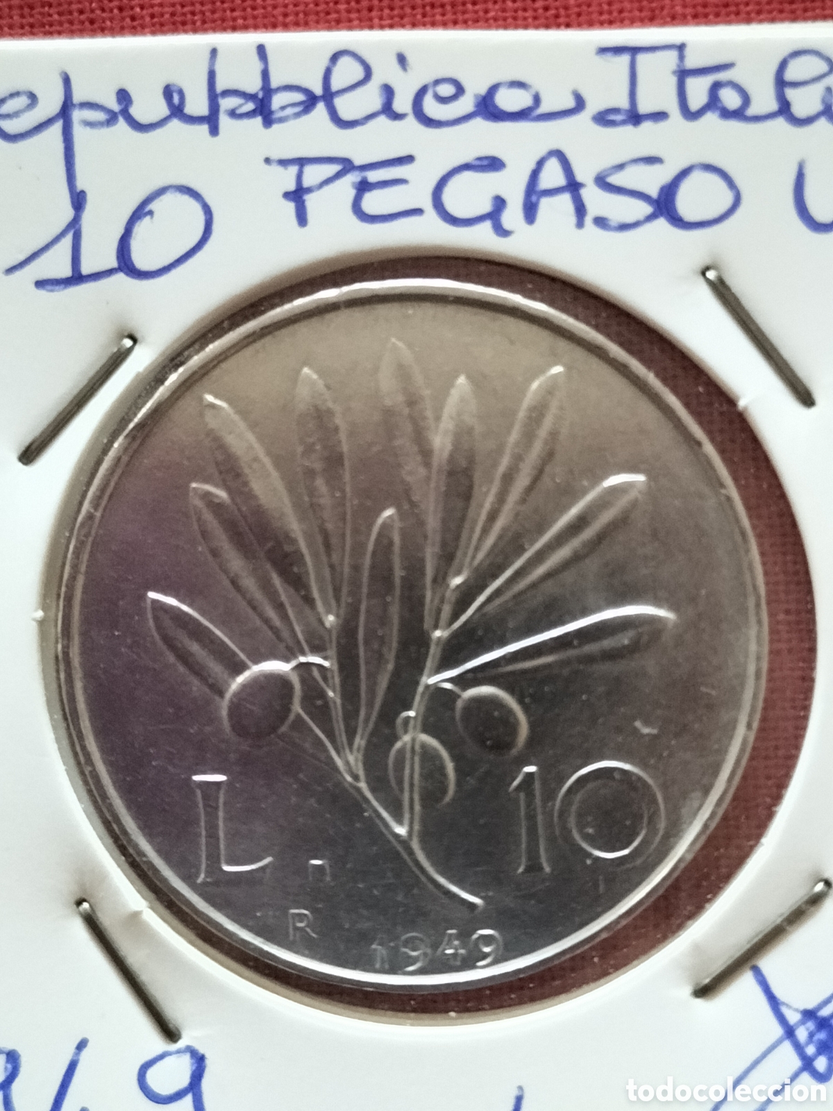 Material numism&aacute;tico: Lire 10 Pegaso Ulivo 1949 SPL/fdc - Foto 5