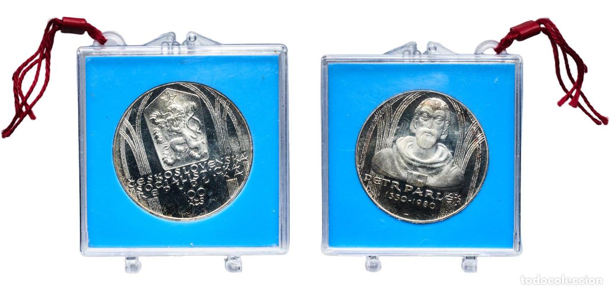 Material numism&aacute;tico: Czechoslovakia Socialist Republic 1980 100 Korun (Petr Parl&eacute;ř) Silver (.700) (Copper .300) (9000) 1